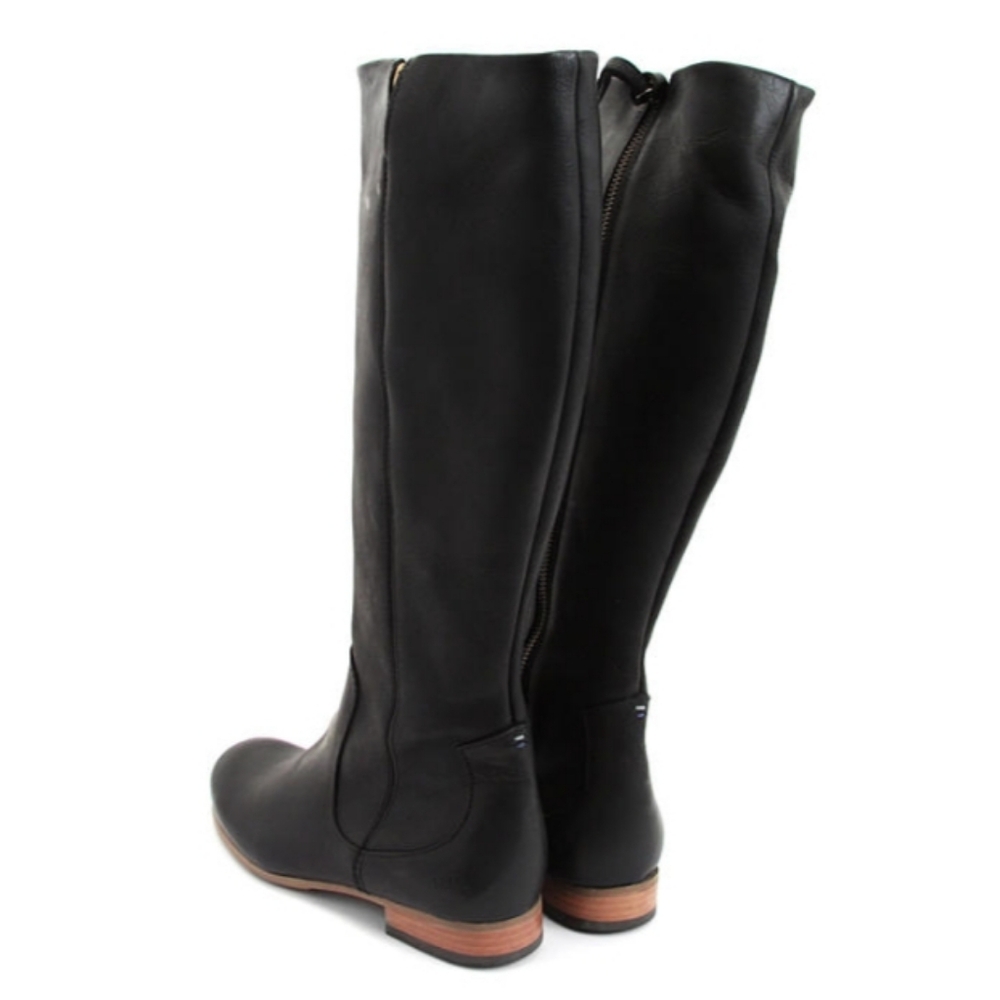 Black John Fluevog Knee High Leather Boots Size 7 - Picture 2 of 5